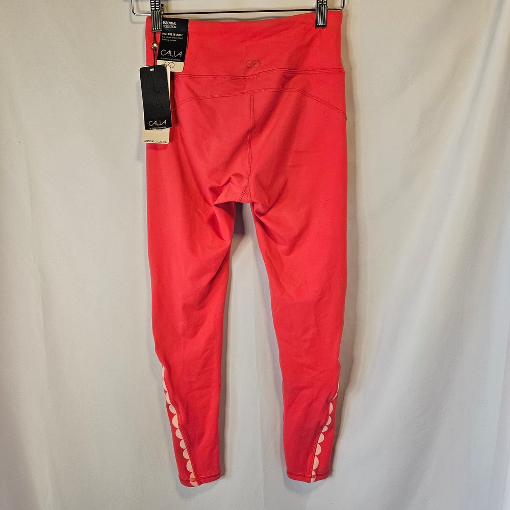 Calia Essential Scallop 7/8 Leggings Small Paradise Pink Coquette Activewear New - Picture 5 of 5